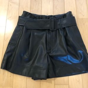 Zara Faux Leather Shorts